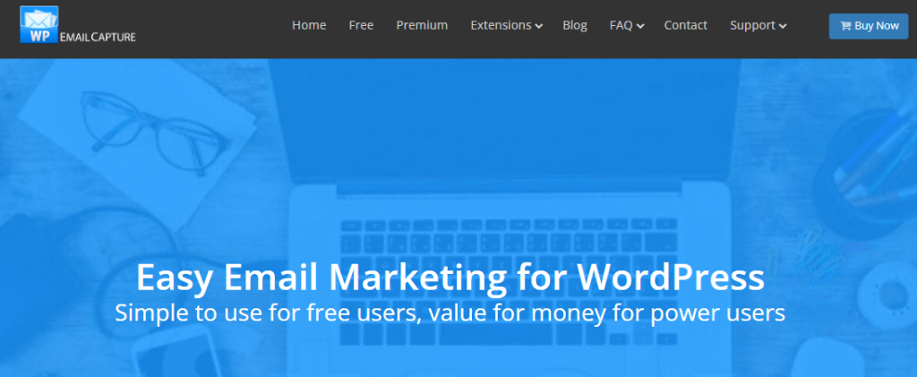 wp email capture homepage