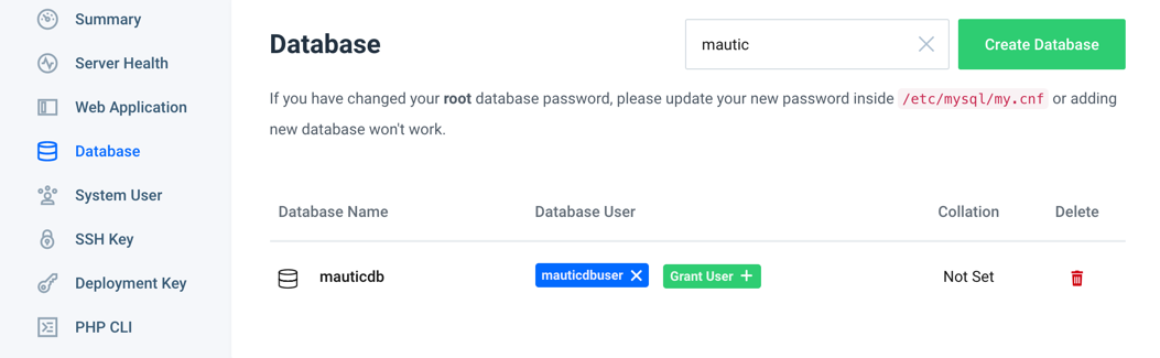 runcloud-mautic-06-create-database