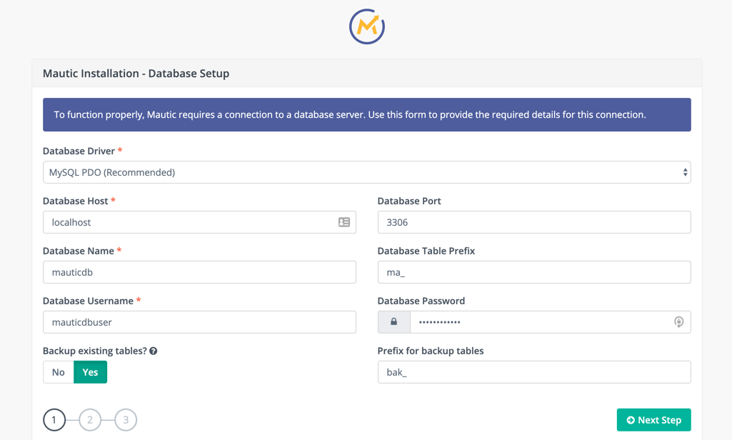 runcloud-mautic-09-database-setup