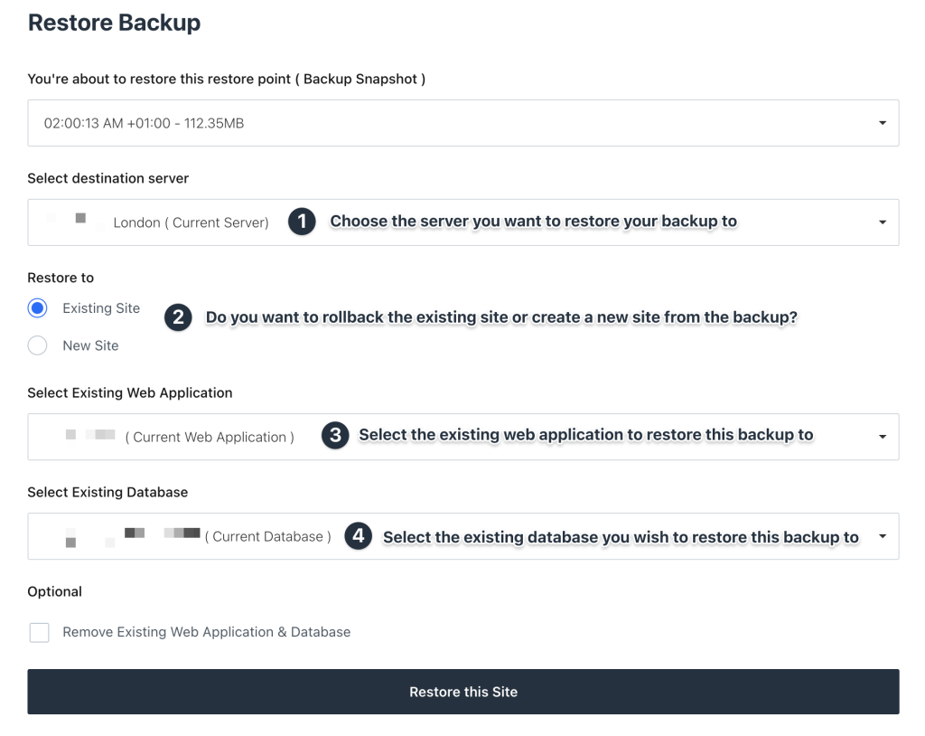 Backup Restore