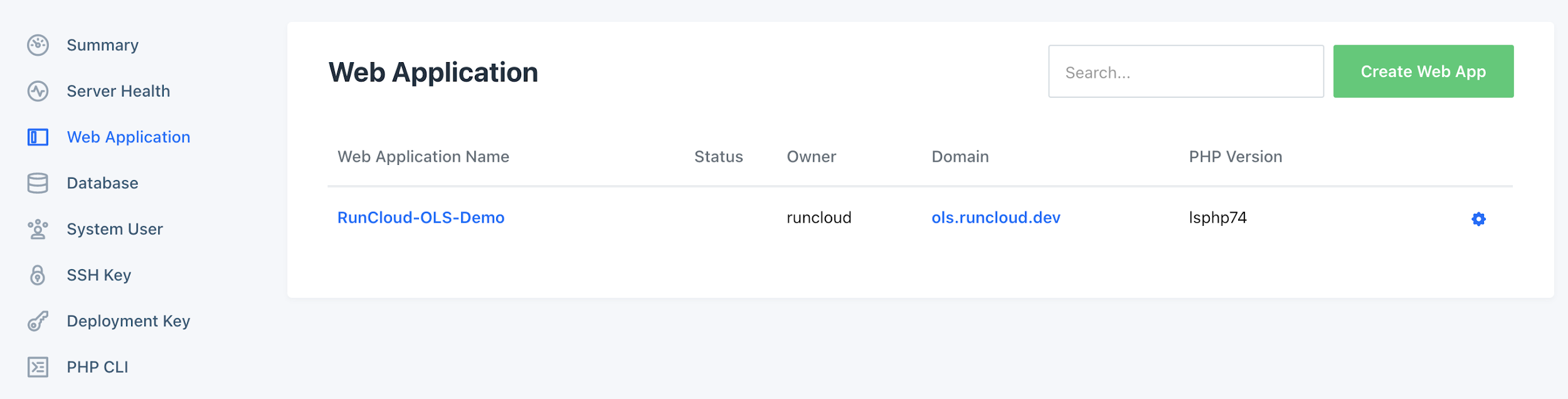 Manage Web Applications
