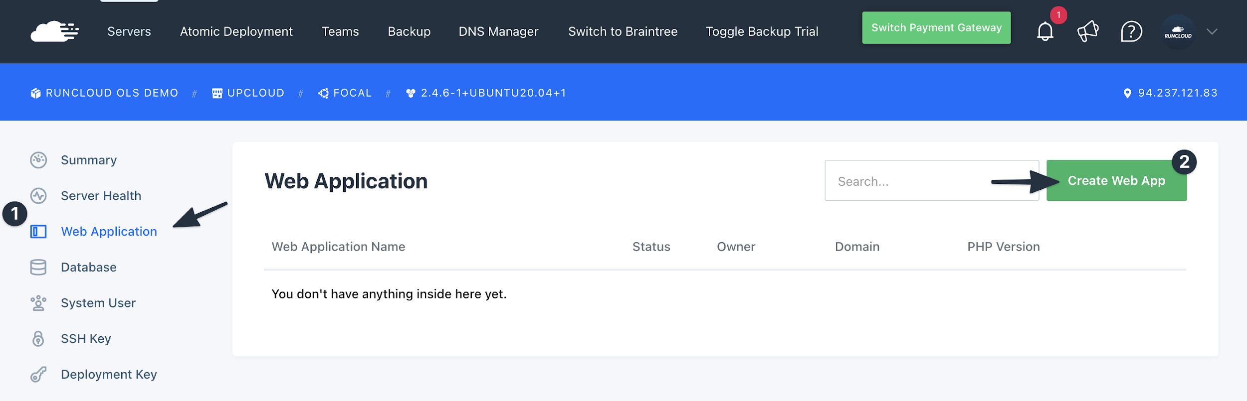 Create Web Application