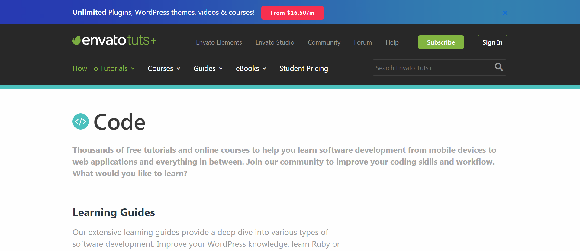 codetuts+ newsletter from envato