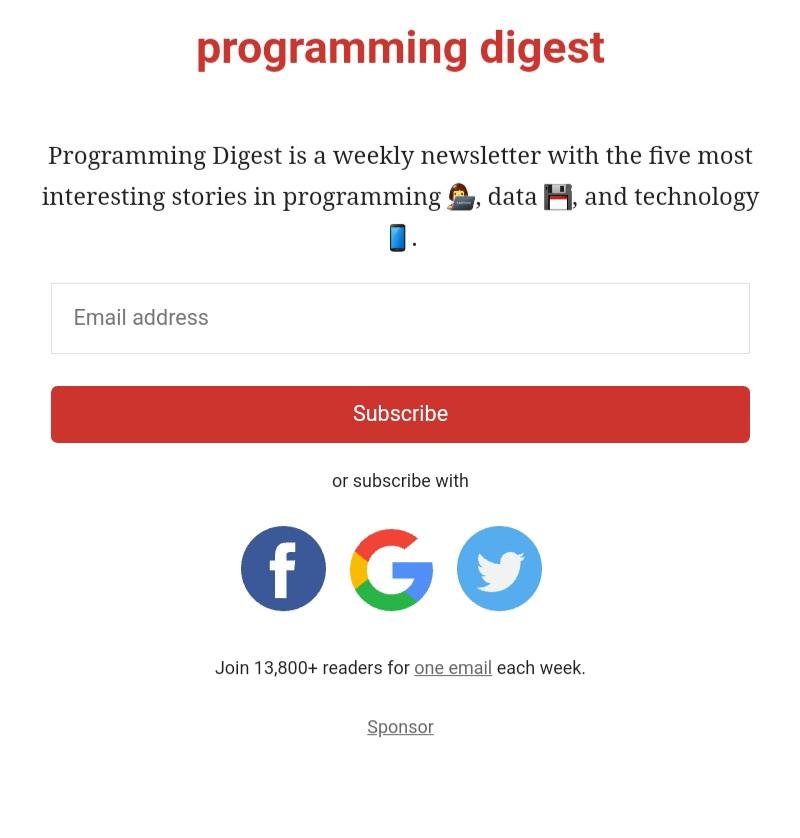 Programming Digest newsletter