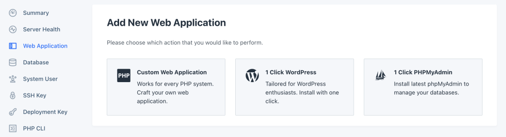 RunCloud New Web Application