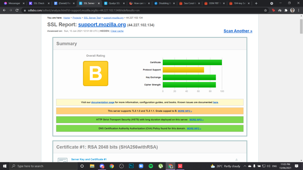 ssl error code report