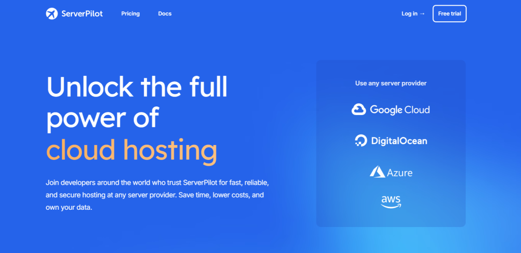 ServerPilot website homepage