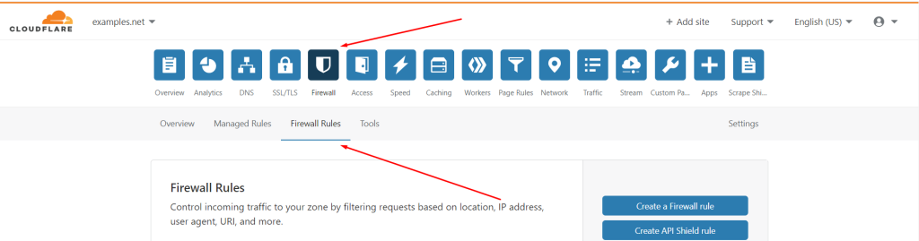 cloudflare firewall rules in action step 2