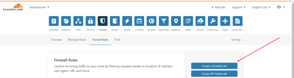 cloudflare firewall rules in action step 3