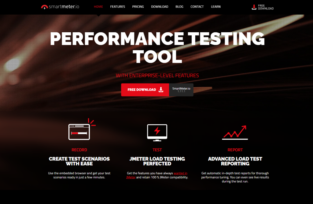 smartmeter io performance testing tool homepage