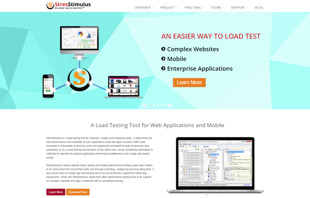 stress stimulus performance testing tool homepage