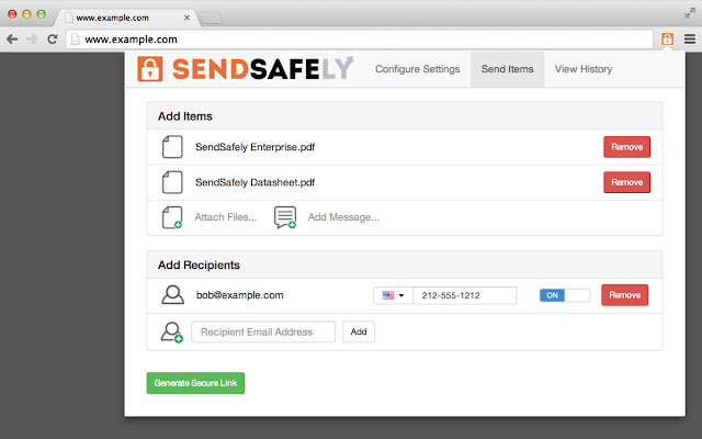 SendSafely Encryption for Chrome and Gmail