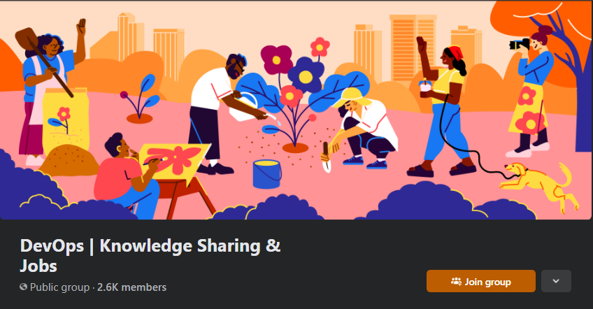 Devops knowledge sharing and jobs facebook group