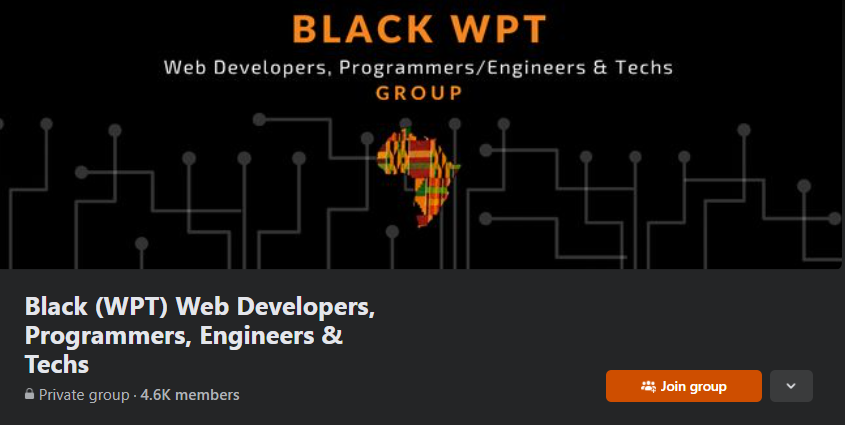 black wpt web develoeprs programmers engineers and techs facebook group