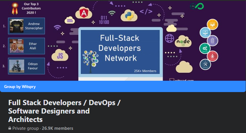 full stack developers devops software designers and architects facebook group