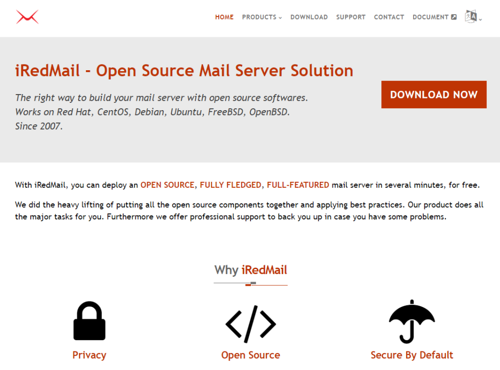 iredmail homepage
