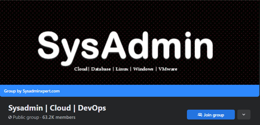 sysadmin cloud devops facebook group