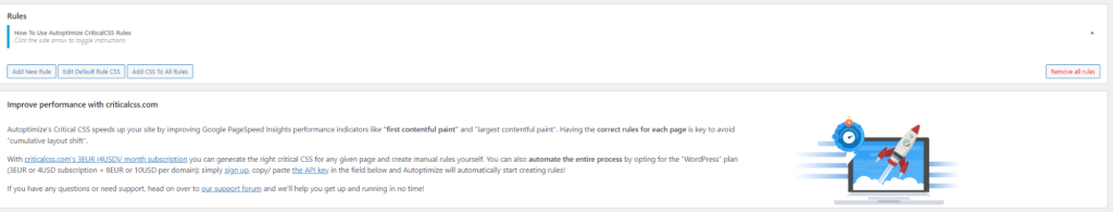 rules on autoptimize