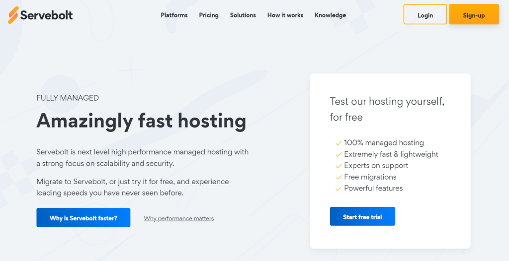 servebolt homepage