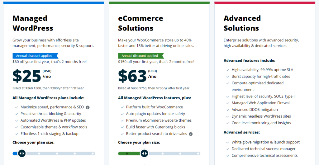 wp engine pricing