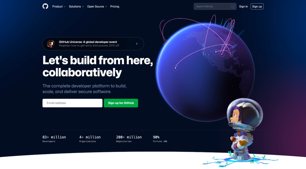 github homepage