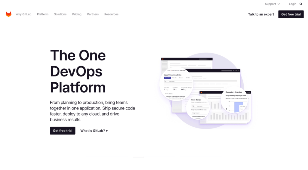 gitlab homepage