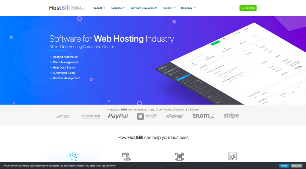 hostbill homepage