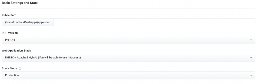 choose the web application stack that you prefer
