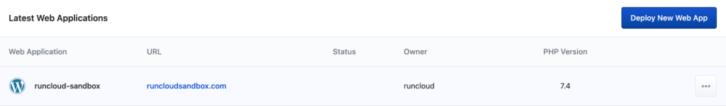delopying a new web app on your server