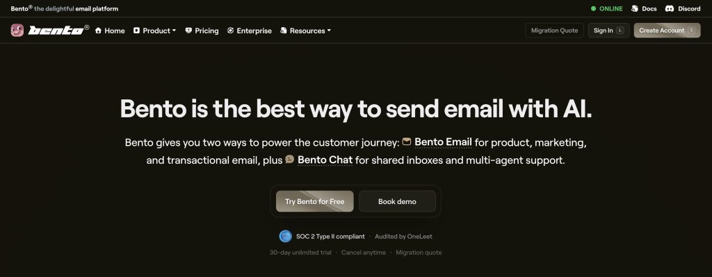 Bento Homepage