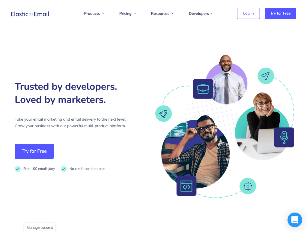 elastic email Transactional Email Service homepage