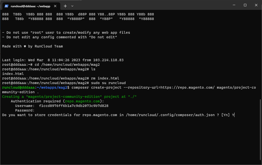 Configuring API keys Magento2