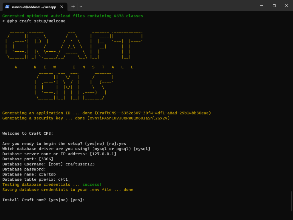 CRAFTCMS on Linux RunCloud