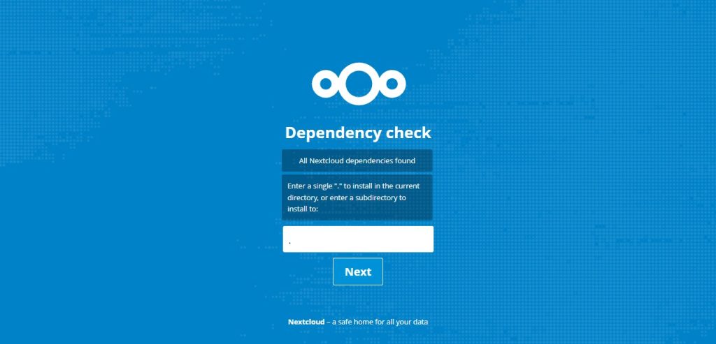 set installation directory Nextcloud