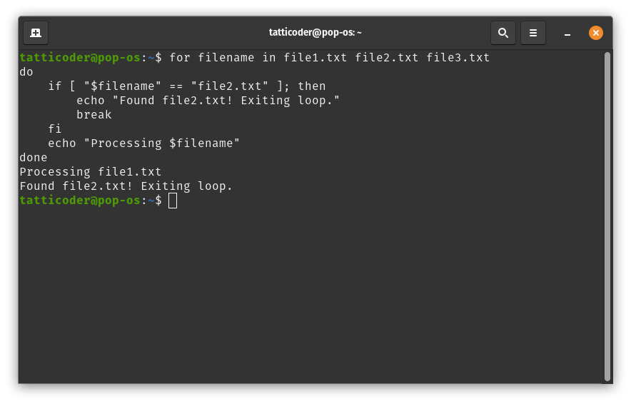 bash for loops