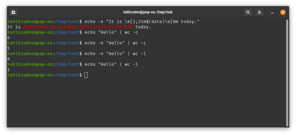 echo command bash