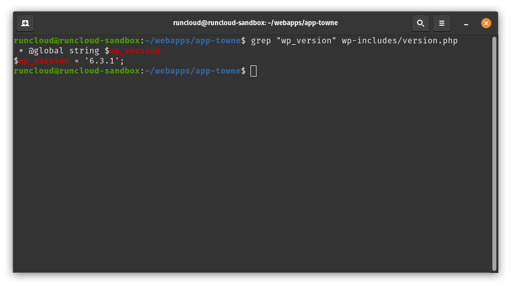 check wordpress version