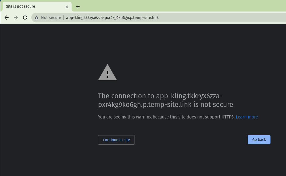 Connection is not secure error caused by SSL error