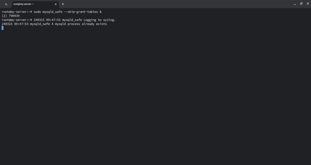 MySQL root password