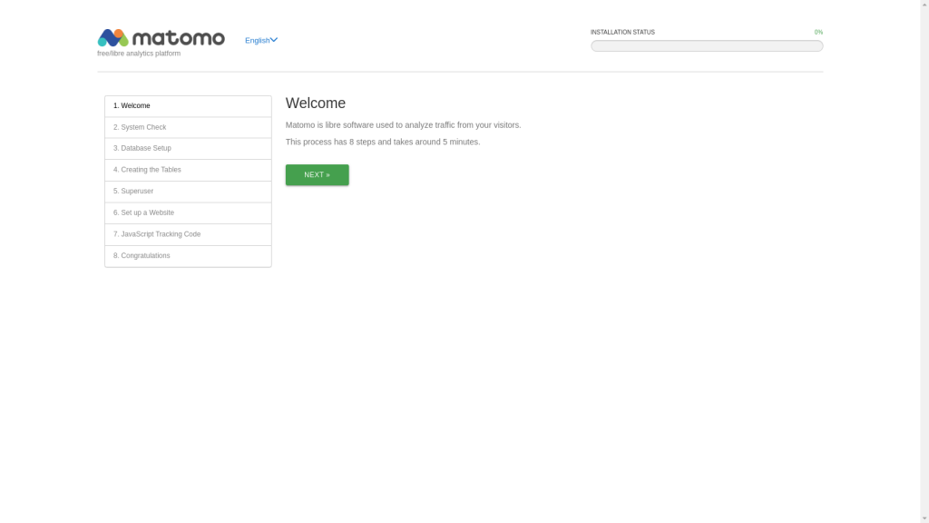 Installing matomo analytics on-prem