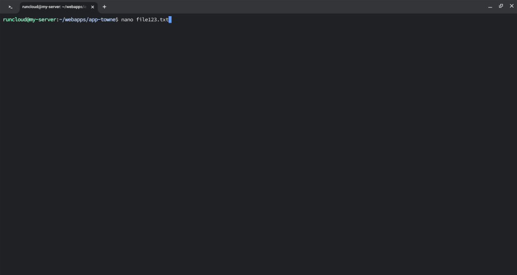 opening files in nano