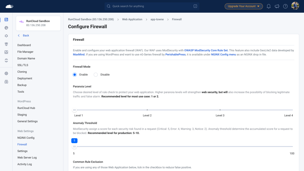 Managing firewall to fix err_connection_timed_out errors