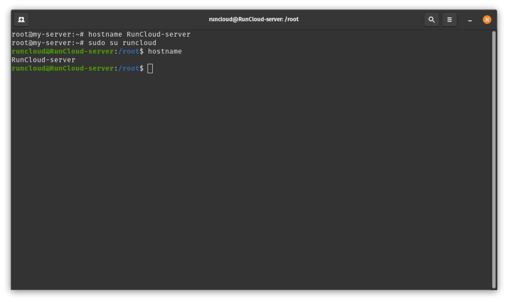 Changing hostname in Linux