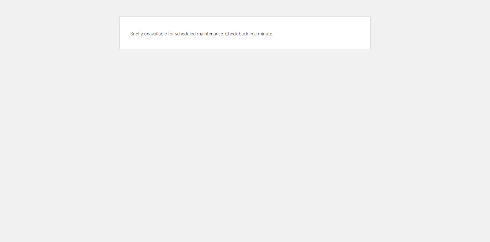 WordPress Stuck in Maintenance