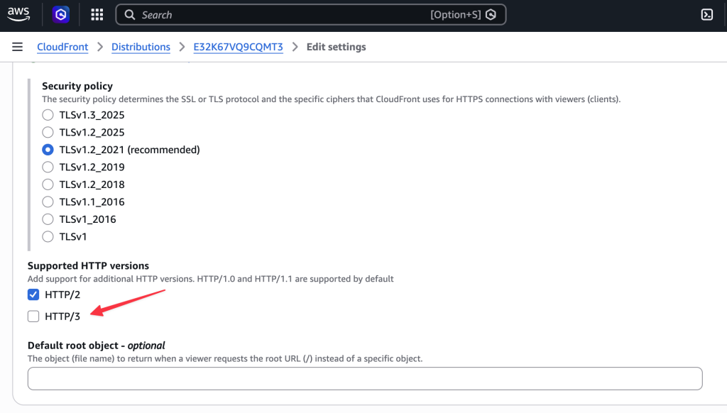 Enable HTTP/3
