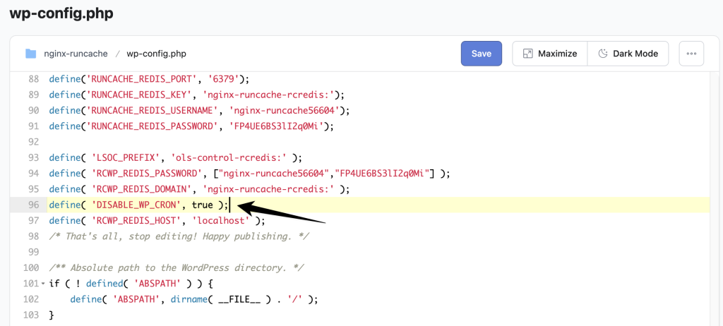disable wp-cron in wordpress