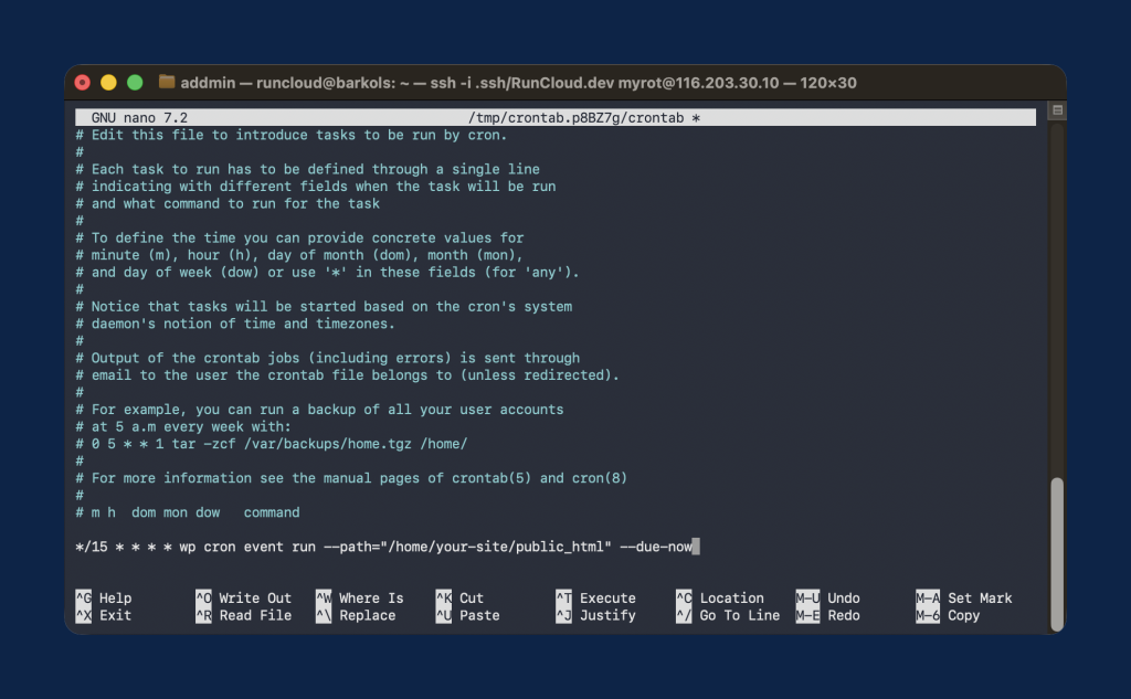 Edit Crontab in Linux