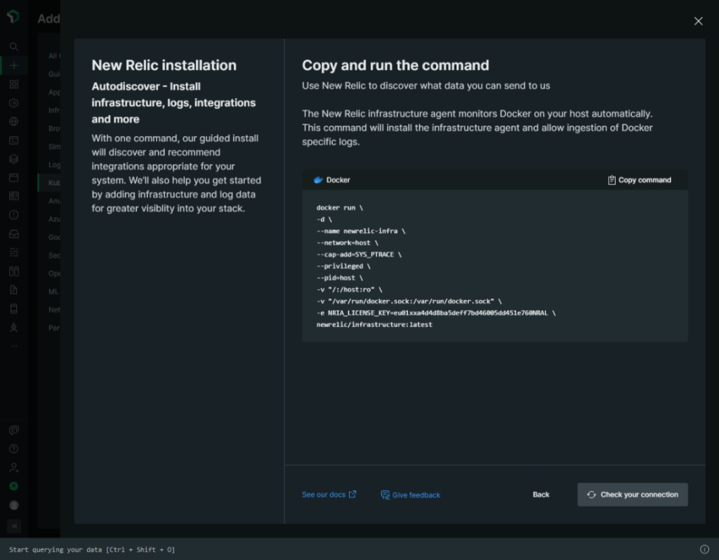 NewRelic installation script.