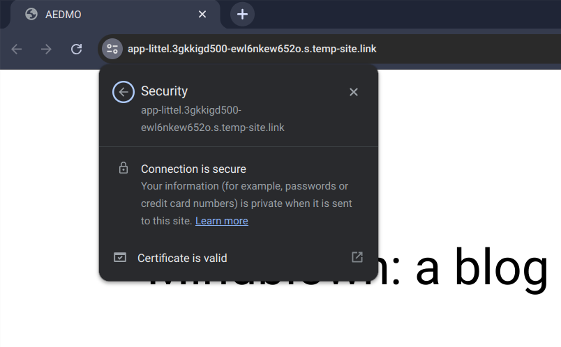 Validating SSL certificates on browser