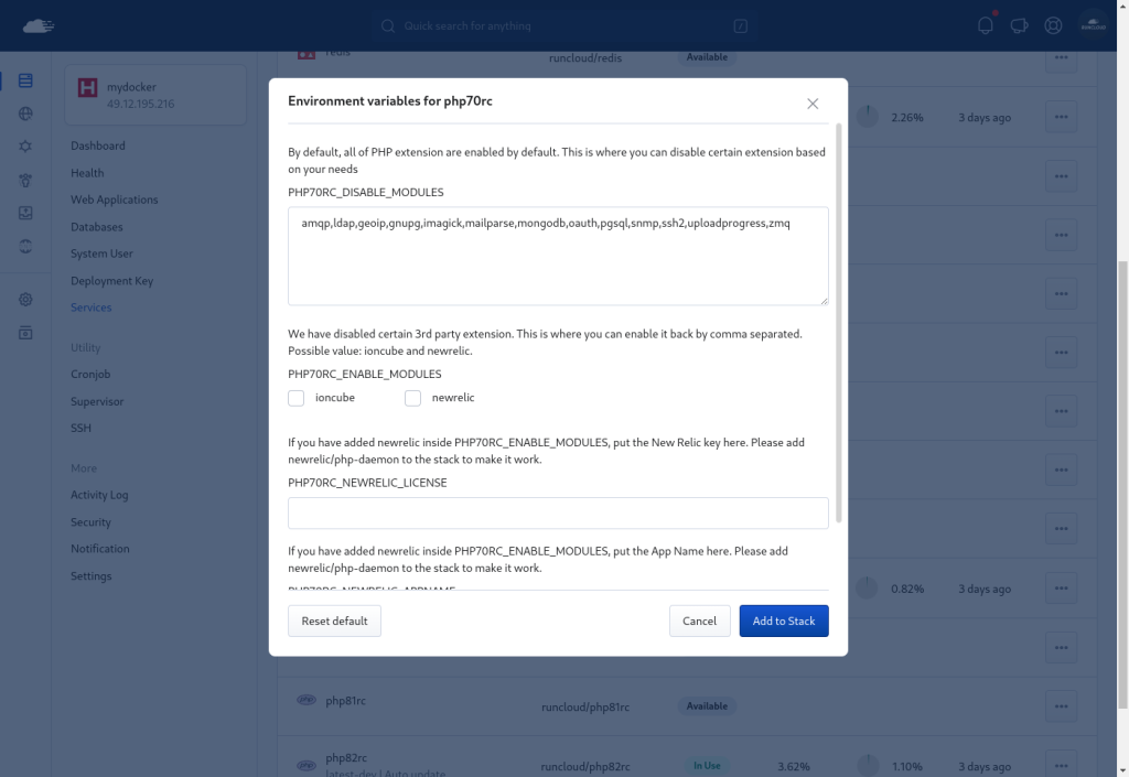 PHP environment variables on Docker